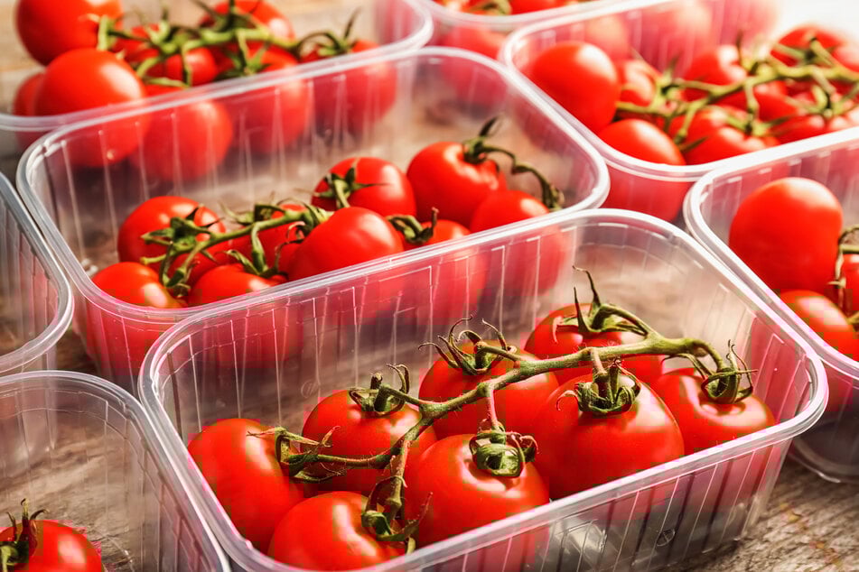 Reife Tomaten kann man gut in den handelsüblichen Schalen lagern.
