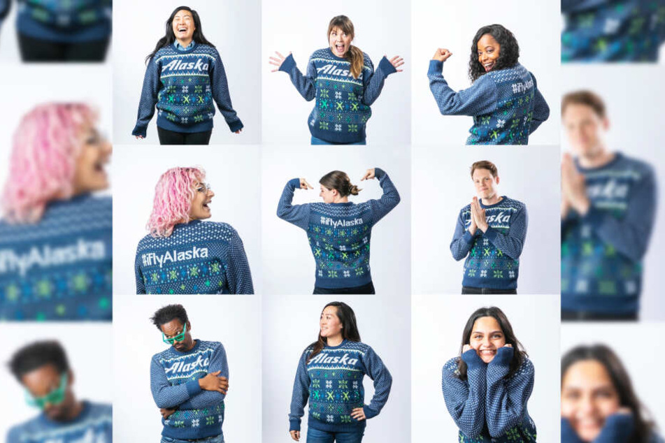 Die Airline verkauft auch selbst hässliche Pullover im weihnachtlichen Design.
