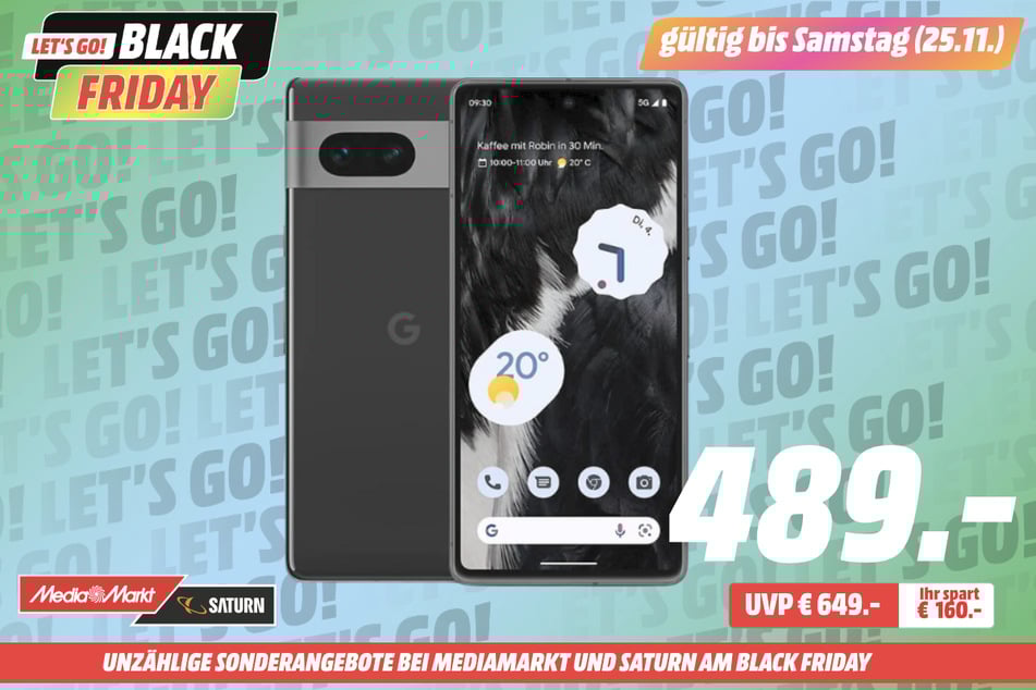Google Pixel 7
für 489 statt 649 Euro.