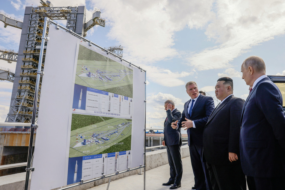 Kim and Putin met at the Vostochny Cosmodrome and visited a space rocket launcher facility.