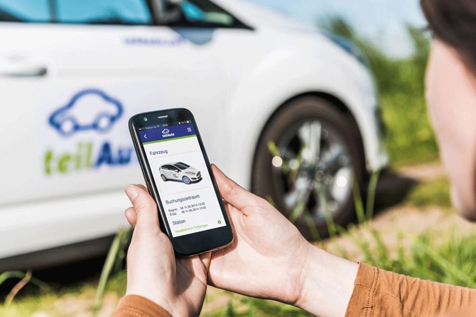 Per App wird schnell ein freies Auto in der Umgebung gesucht und gebucht.