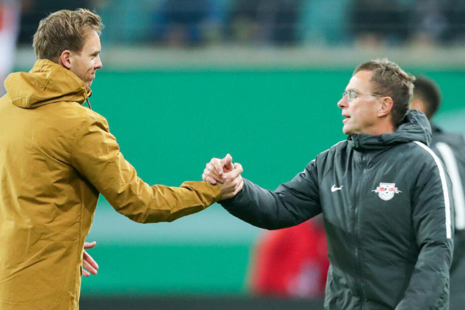 Hand in Hand mit seinem zukünftigen Chef Ralf Rangnick bei RB Leipzig: Julian Nagelsmann.