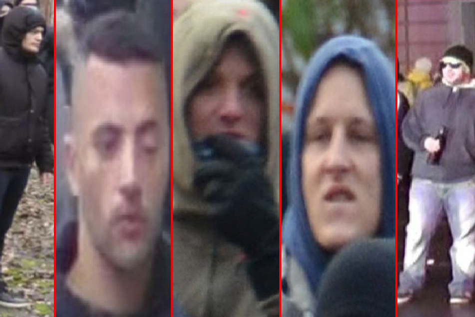 Diese Herrschaften werden von der Polizei gesucht. Sie sollen bei den schweren Ausschreitungen im Dezember 2015 in Leipzig eine maßgebliche Rolle gespielt haben. Insgesamt suchen die Ermittler sieben Randalierer.