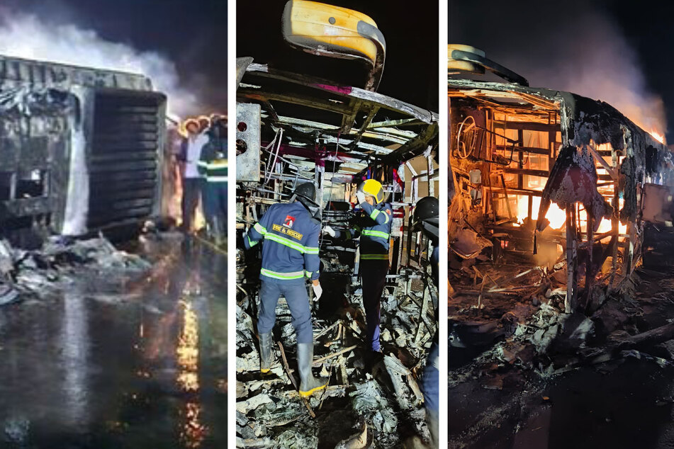 Der Busbrand riss mindestens 25 Menschen in den Tod.