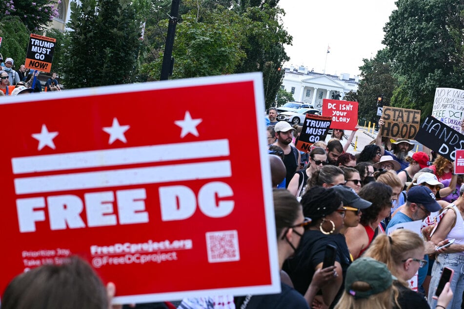 Protests erupted across Washington DC after President Donald Trump announced 24/7 patrols of federal law enforcement officers.