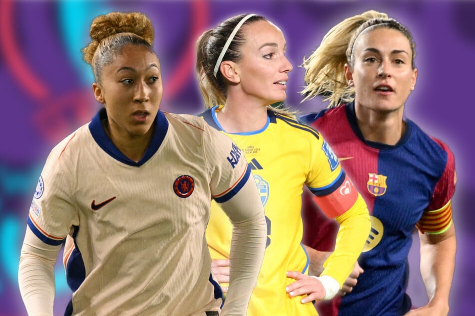 Technische Raffinesse, Spielintelligenz, Laufstärke: Lauren James (23), Kosovare Asllani (35) und Alexia Putellas (31, v.l.n.r.) zählen zu den Stars beim EM-Turnier in der Alpenrepublik.