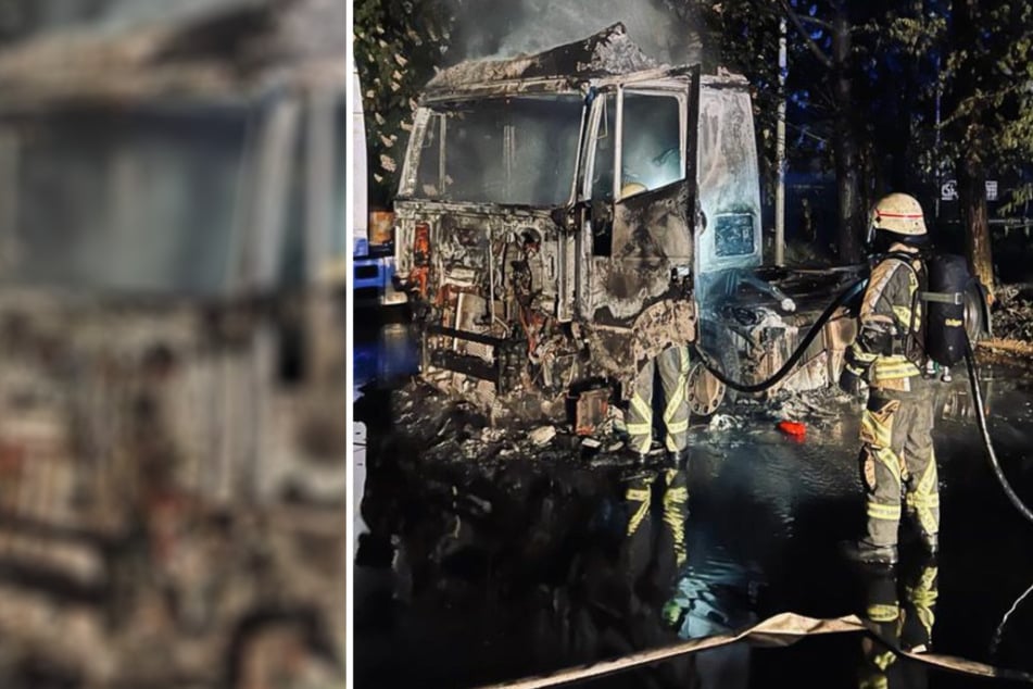 Lastwagen auf Firmengelände ausgebrannt: 40.000 Euro Schaden