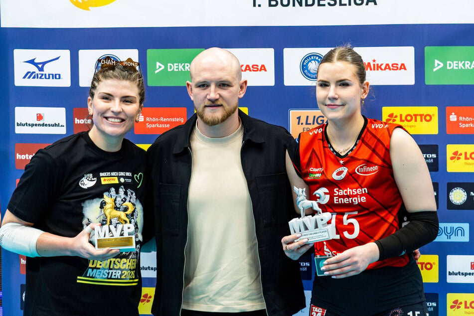 Eine kommt, eine geht: Mackenzie Foley (l.) wird in der kommenden Saison den DSC verstärken, Marta Levinska (24, r.) hingegen hat sich aus Dresden verabschiedet.