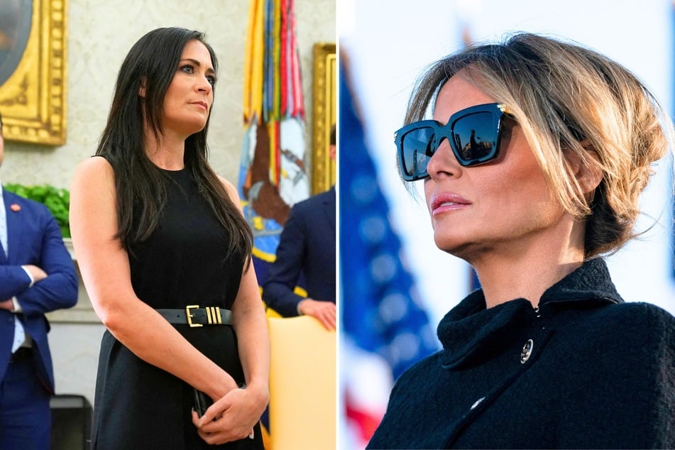 Melania Trump (r.) claims her former chief of staff Stephanie Grisham is the reason she didn't release a statement about the capitol riots on January 6.