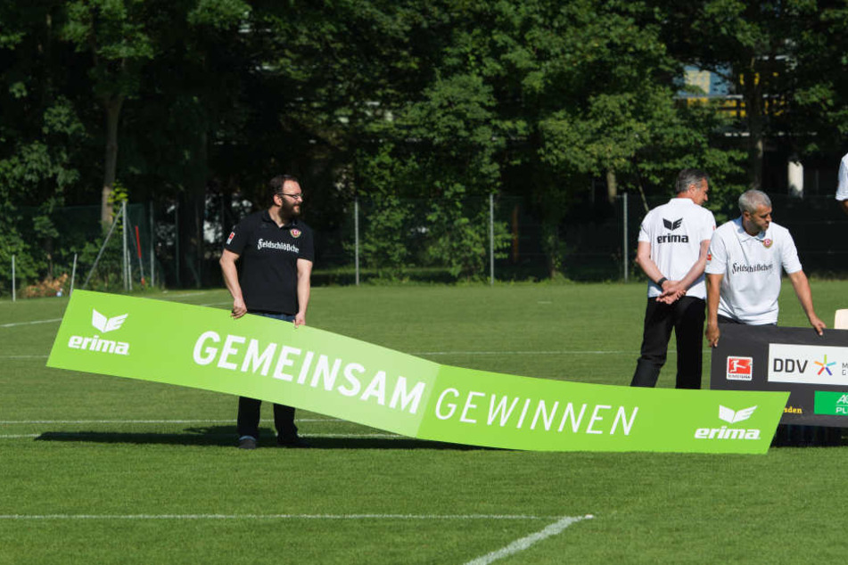 Gemeinsam gewinnen - Martin Börner gehört wieder zum Dynamo-Stab.
