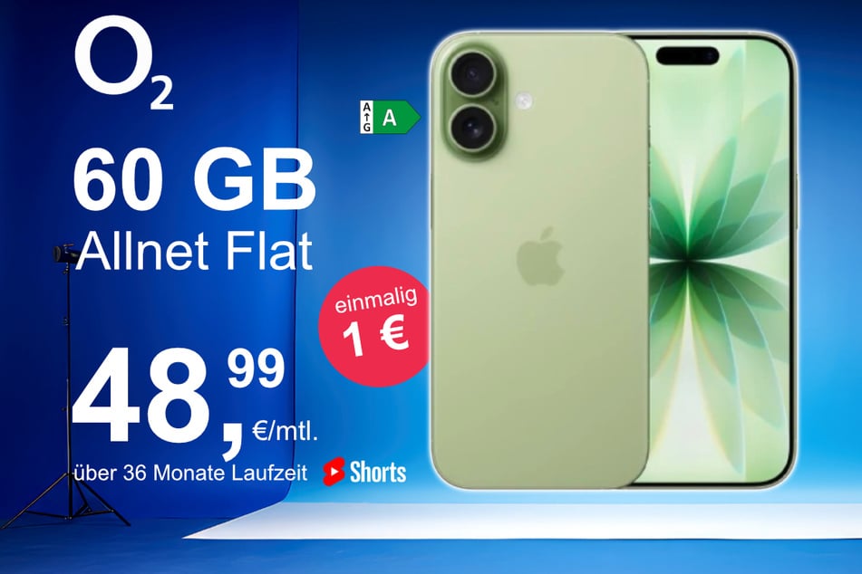 Das neue iPhone 17 inkl. 60 GB Datenvolumen für nur 1 Euro exklusiv bei o2.