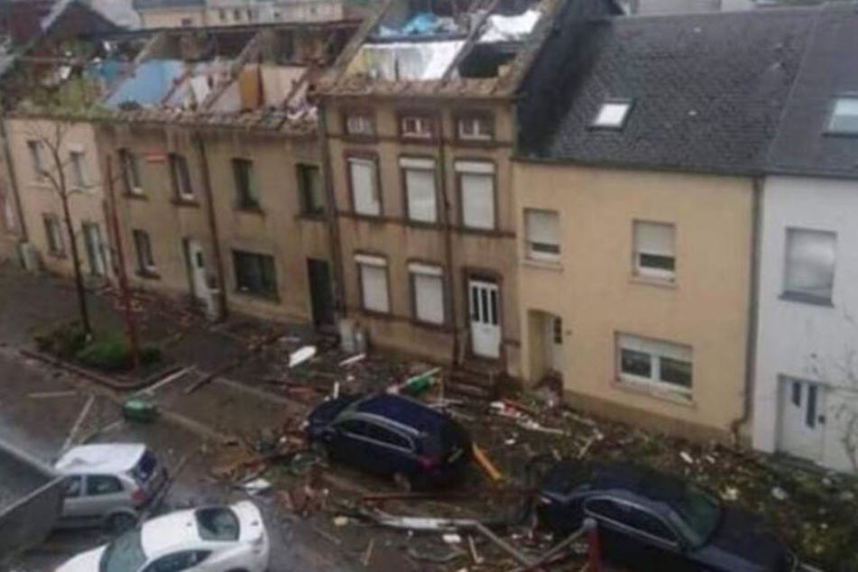 Der Tornado in Luxemburg richtete einiges an Schaden an, verwüstete ganze Straßenstriche