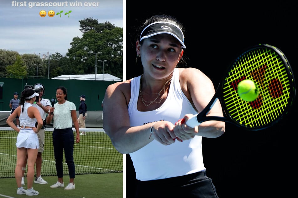 Tennis-Spielerin Eva Lys (21) feierte in der Qualifikation zum Grand-Slam-Turnier in Wimbledon ihren ersten Sieg auf Rasen.