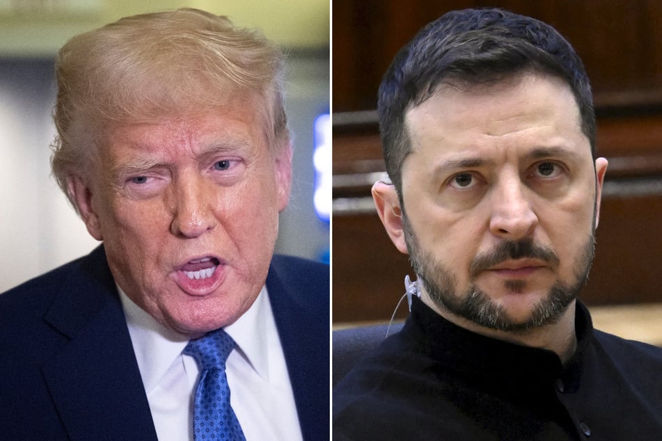 President Donald Trump (l.) hailed a "very good" call with Ukraine's Volodymyr Zelensky on Wednesday.