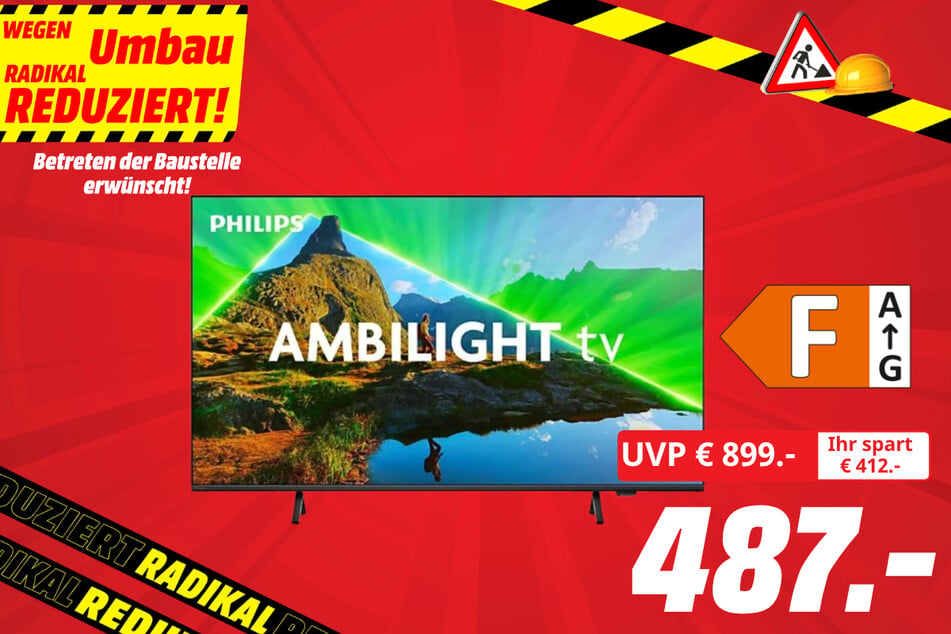 55-Zoll Philips-Fernseher für 487 statt 899 Euro.