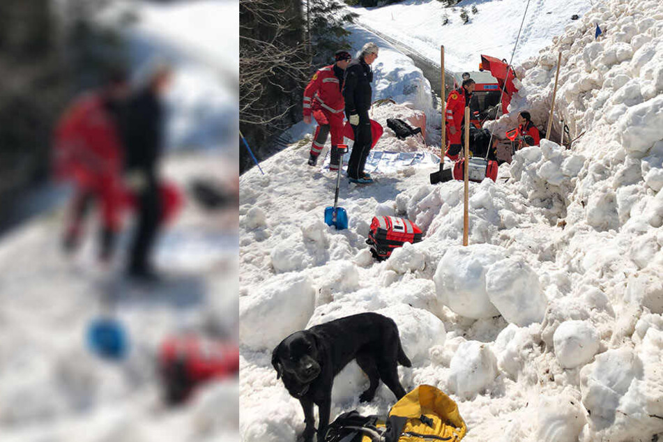 Rettungskräfte konnten den Mann nach eineinhalb Stunden aus der Lawine befreien.