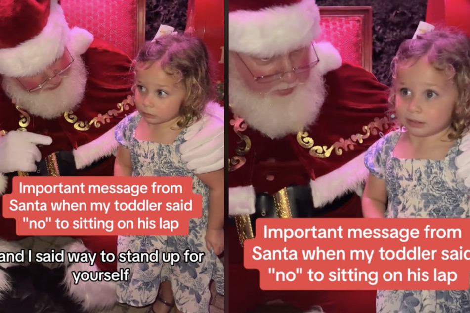 Weihnachtsmann fragt Mädchen, ob es sich auf seinen Schoß setzen möchte – kurz darauf ist er beeindruckt