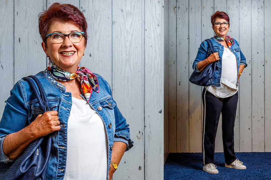 Wow: Mit dem neuen Outfit und der Friseur vom Salon "Schnitt-Galerie" sieht Elke Siebert gleich viel jünger und unternehmungslustig aus.