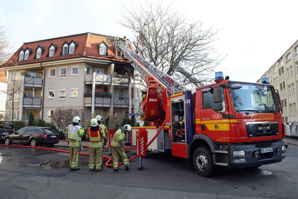 In der Zinnwalder Straße brannte es.