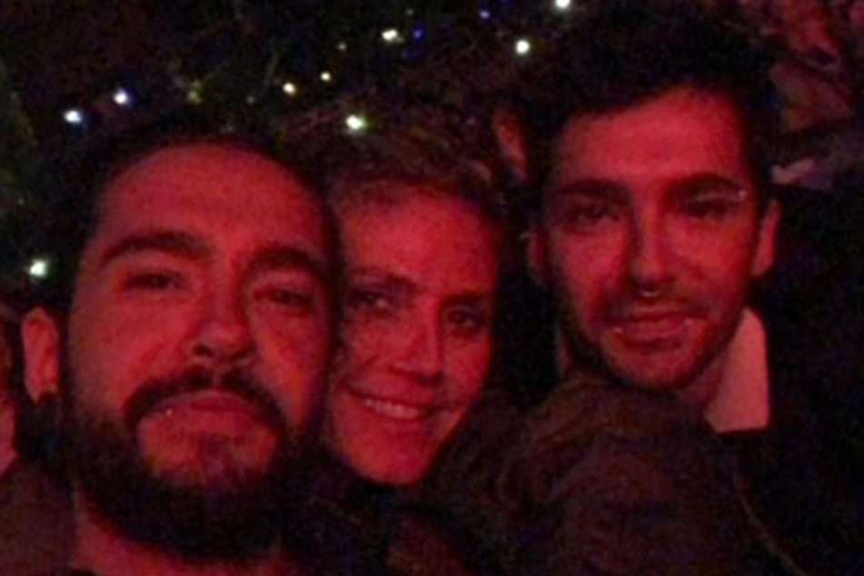 Kuschelalarm! Heidi Klum umrahmt von den Kaulitz-Bürdern.