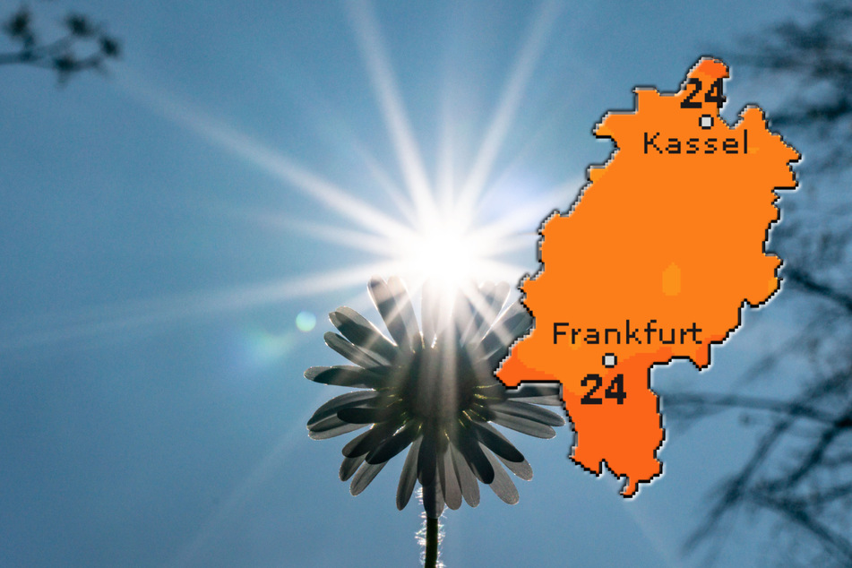 Am Samstag sollen die Höchsttemperaturen in Hessen laut "Wetteronline.de" (Grafik) auf 24 Grad steigen. Der DWD prognostiziert sogar bis zu 28 Grad.