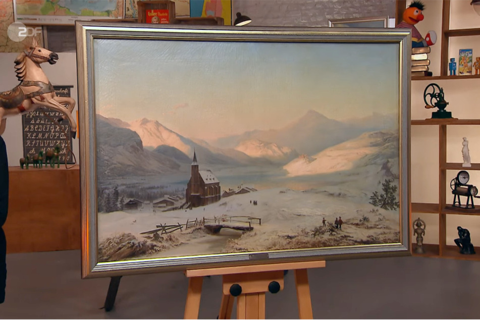Das Werk zeigt eine Berglandschaft im Schnee und ist wohl um 1865 entstanden. Für den Pinselstrich zeichnet sich der Künstler Wilhelm Klein verantwortlich.