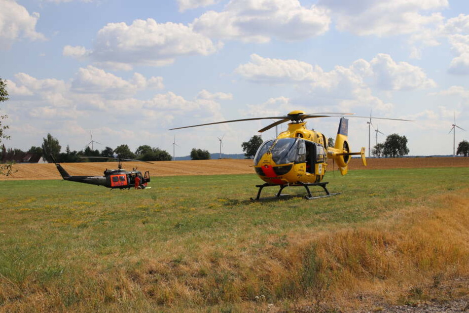 Mehrere Rettungshubschrauber waren im Einsatz.