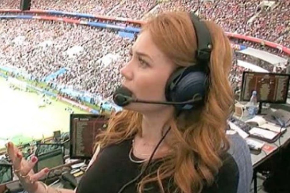 Palina Rojinski während der Eröffnungsfeier im ARD-Fernsehen.