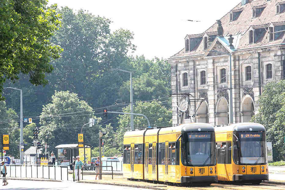 Auch die Haltestelle vor dem Japanischen Palais sollen verändert werden.