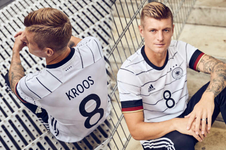 Auch Toni Kroos steht das neue Jersey gut.