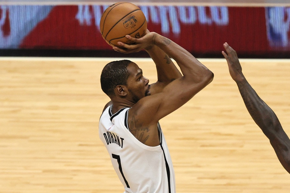 Nets forward Kevin Durant scored 27 points against the Knicks.