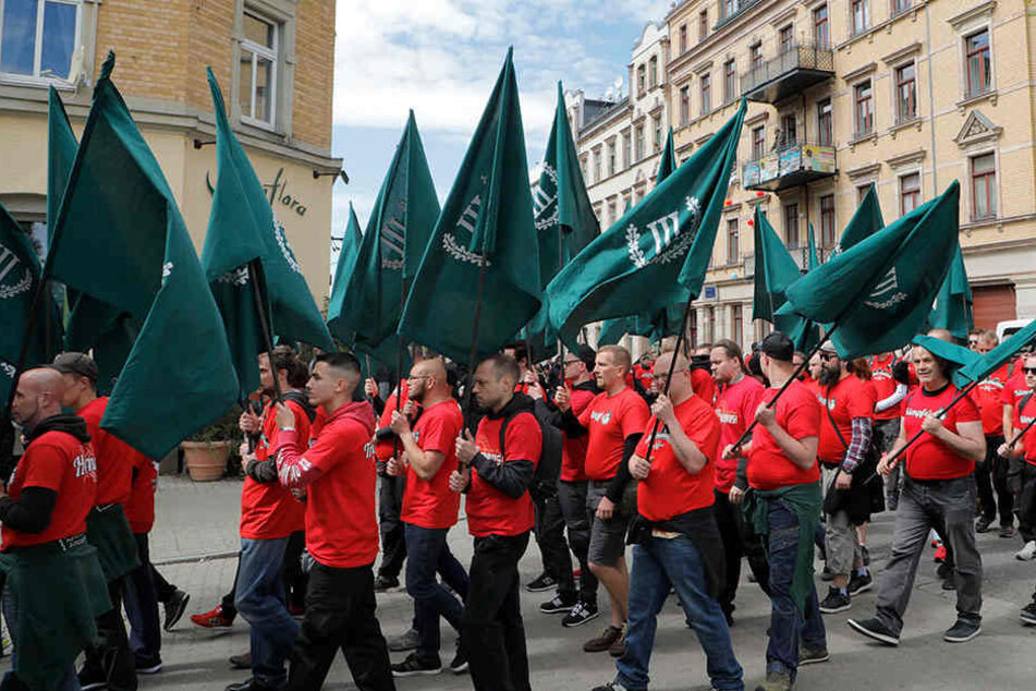 Am 1. Mai marschierte der III. Weg durch Chemnitz.