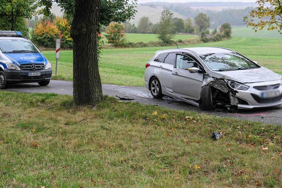 Die Lenkersdorfer Straße musste gesperrt werden.