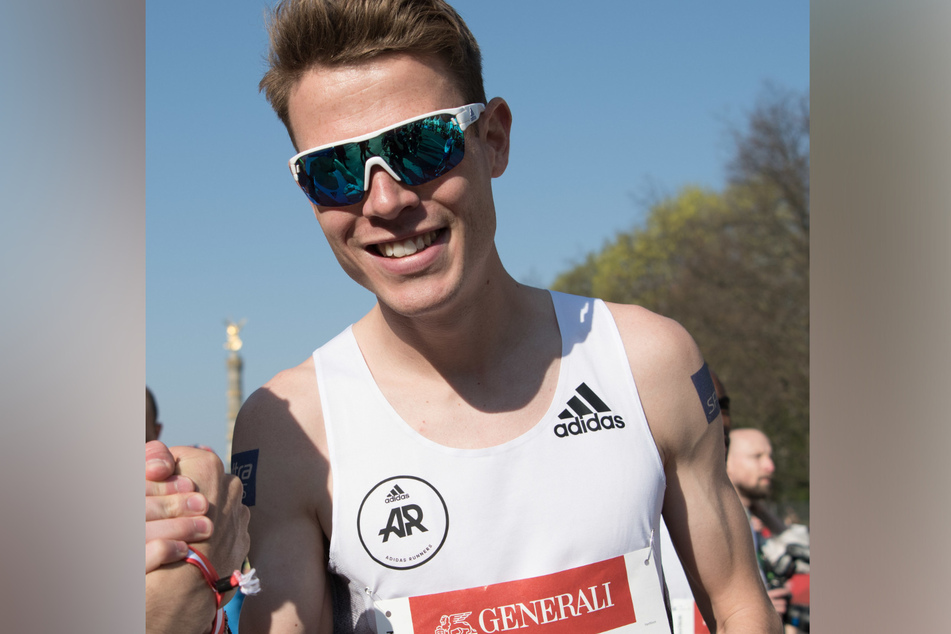 Marathonläufer Philipp Pflieger (33) in Berlin.