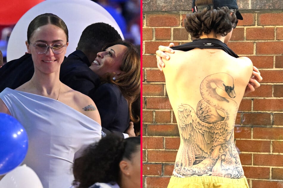 Former Vice President Kamala Harris' stepdaughter Ella Emhoff has stunned with her brand-new full-back tattoo.