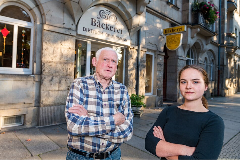 Alteigentümer Dietrich Grundmann (75) und Anina Emmerich (22) werden bis zum bitteren Ende für den Erhalt der Backstube kämpfen.