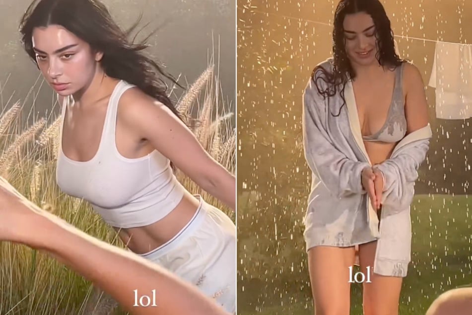 Charli XCX shared a behind-the-scenes video from her latest photoshoot with SKIMS.