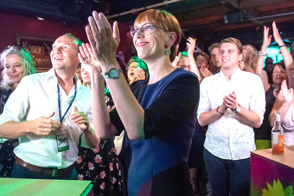 Große Freude bei den Grünen um Chefin Katja Meier.