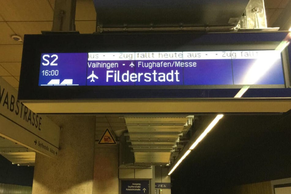 Betroffen waren die Linien S2 und S3 Richtung Filderstadt, respektive Flughafen/Messe.