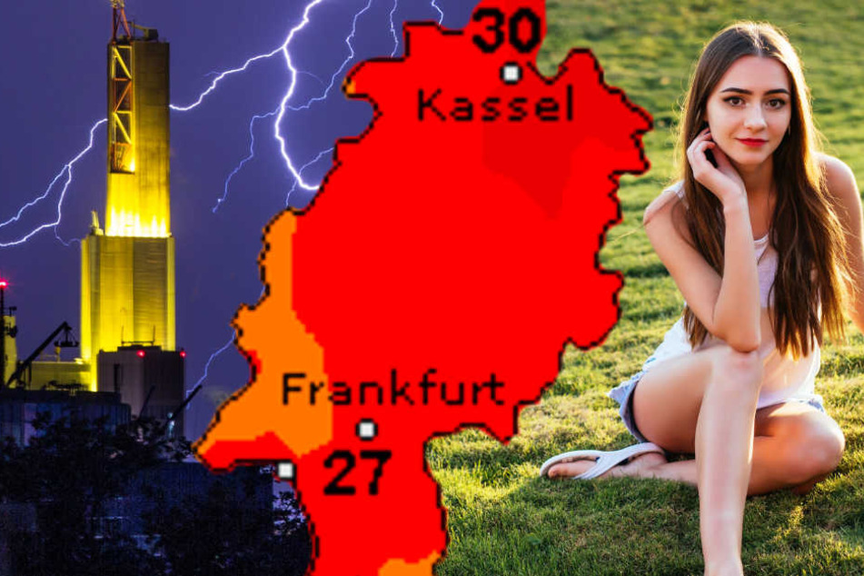 Sommerliche Hitze und Gewitter, so sieht die Wettervorhersage für den Samstag in Hessen aus.