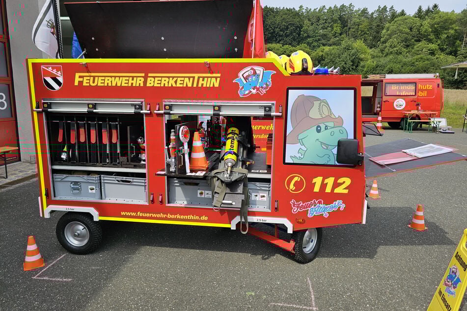 Auf dem Gelände der Feuerwehr Waischenfeld konnten zahlreiche Fahrzeuge für Kinder genauer unter die Lupe genommen werden.