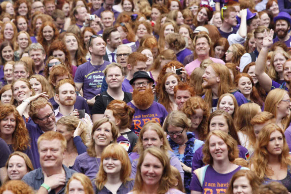 So ein Gruppenbild ist selten, da nur sehr wenige Menschen rote Haare haben (Archivbild).