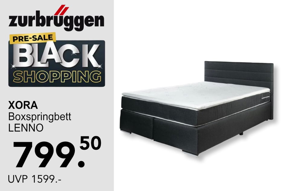 Das XORA Boxspringbett LENNO für 799,50 statt 1.599 Euro.