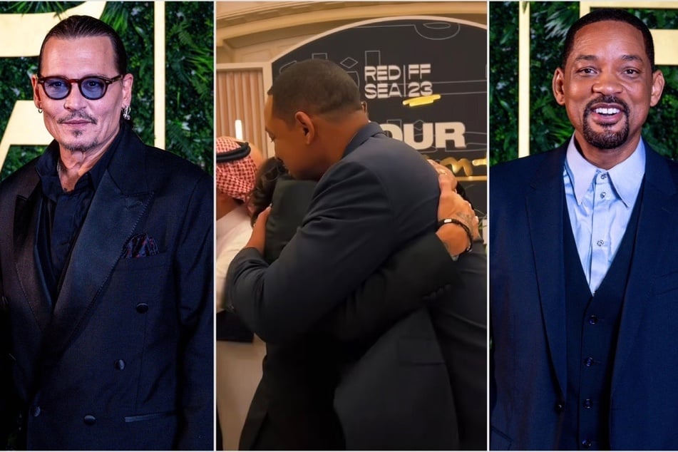 Will Smith and Johnny Depp share sweet moment at Red Sea Film Festival