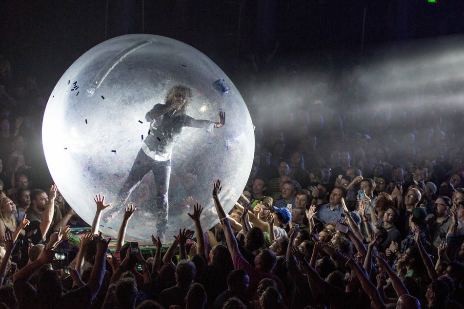 Before the pandemic Wayne Coyne (60) used to crowd-surf in a space bubble.