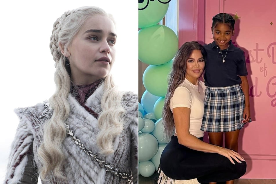Khloé Kardashian revealed her ex wanted to name their daughter True (r.) after Khaleesi (l.) on Game of Thrones.