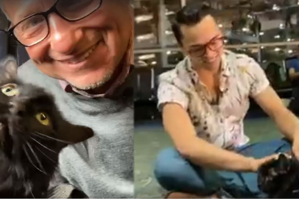 Murad Kirdar filmte sich auf der Reise mit Sasha. Viktor Usov war beim Wiedersehen überglücklich.