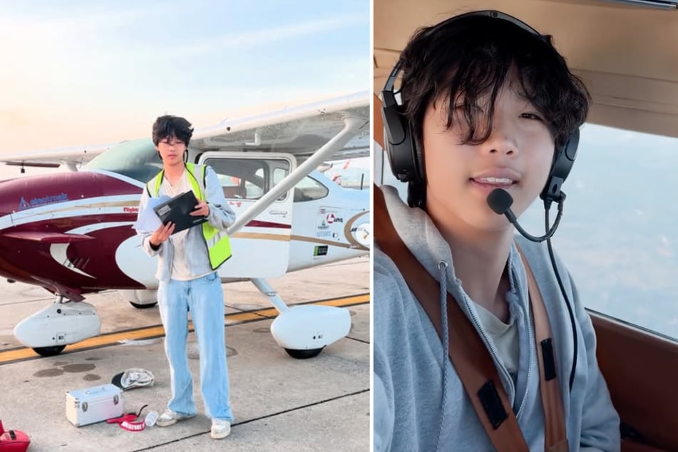 Mit seiner Cessna fliegt Ethan Guo (19) um die Welt.