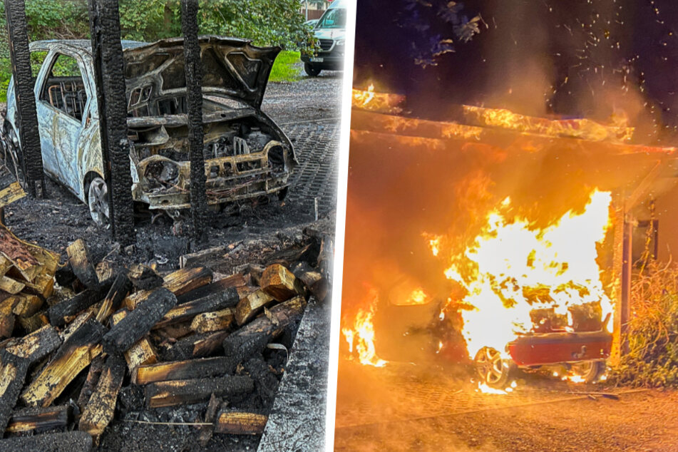 Durch Explosion geweckt: Renault brennt in der Nacht völlig aus