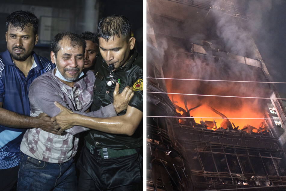 Mindestens 44 Tote: Menschen klettern aus brennendem Einkaufszentrum